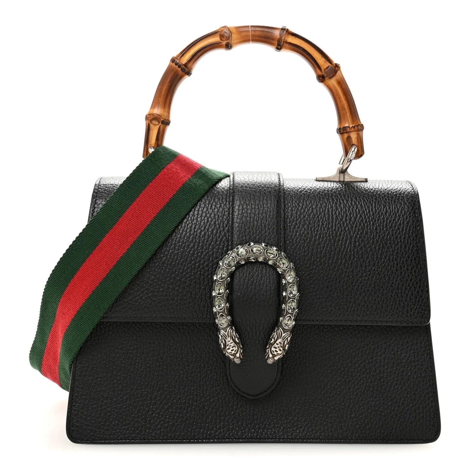 Gucci — Dollar Web Medium Dionysus Bamboo Top Handle Black Diamond — Handbag — resale