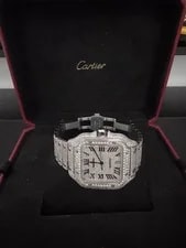 Cartier — Cartier Santos Large Model Diamond Automatic — Watch — resale