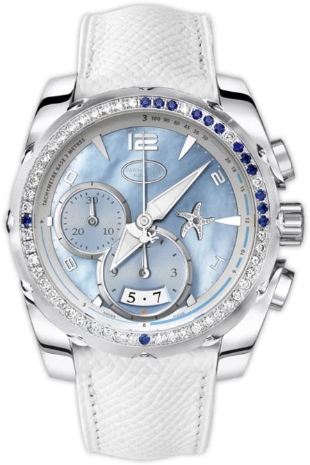 Worldofluxuryus — Parmigiani Fleurier Pershing 002 Asteria 18k White Gold Lady's — Watch — resale