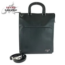 Prada — Excellent Condition Prada Triangle Logo Plate Hardware Leat — Handbag — resale