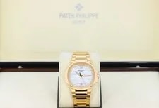 Patek Philippe — Patek Philippe Nautilus 7118/1R-001 , Silvery Opaline Dial - 18k Rose Gold — Watch — resale