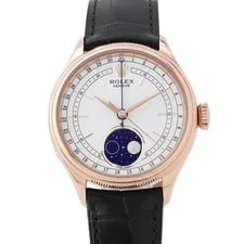 Rolex — Rolex Cellini 50535 18K Pink Gold / Leather 39mm White Dial Automatic #TZW034 — Watch — resale