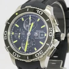 Tag Heuer — TAG Heuer Aquaracer Chrono CAK2111 Stainless Steel 44.5mm Black Dial — Watch — resale