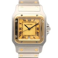 Cartier — Cartier Santos Galve LM Watches 18790 Stainless Steel K18 Yellow Gold — Watch — resale