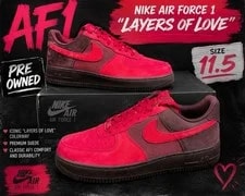 NIKE — Nike Air Force 1 Low (Layers of Love) Size 11.5 No Box — Sneaker — resale
