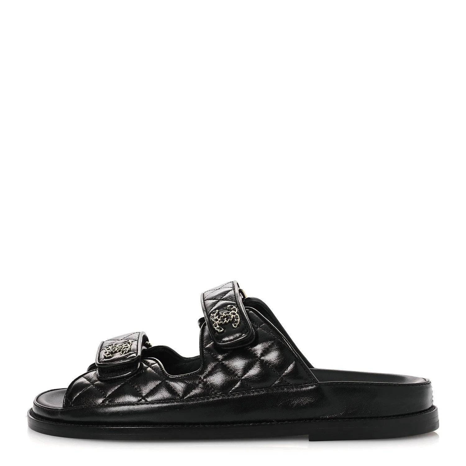 Chanel — Velcro Dad Chain CC Slide 38.5 — Designer Shoe — resale