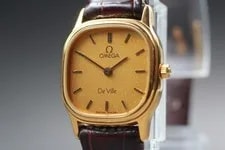 Omega — 1980s Omega de Ville Cal.1450 Gold Dial Tank Quartz Japan — Watch — resale