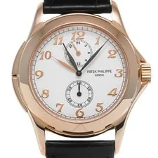 Patek Philippe — Patek Philippe Calatrava Travel Time 5134R-001 White Pink Gold #W046 — Watch — resale