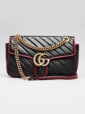 Gucci — Gucci /RedQuilted Marmont Torchon Small Flap — Handbag — resale