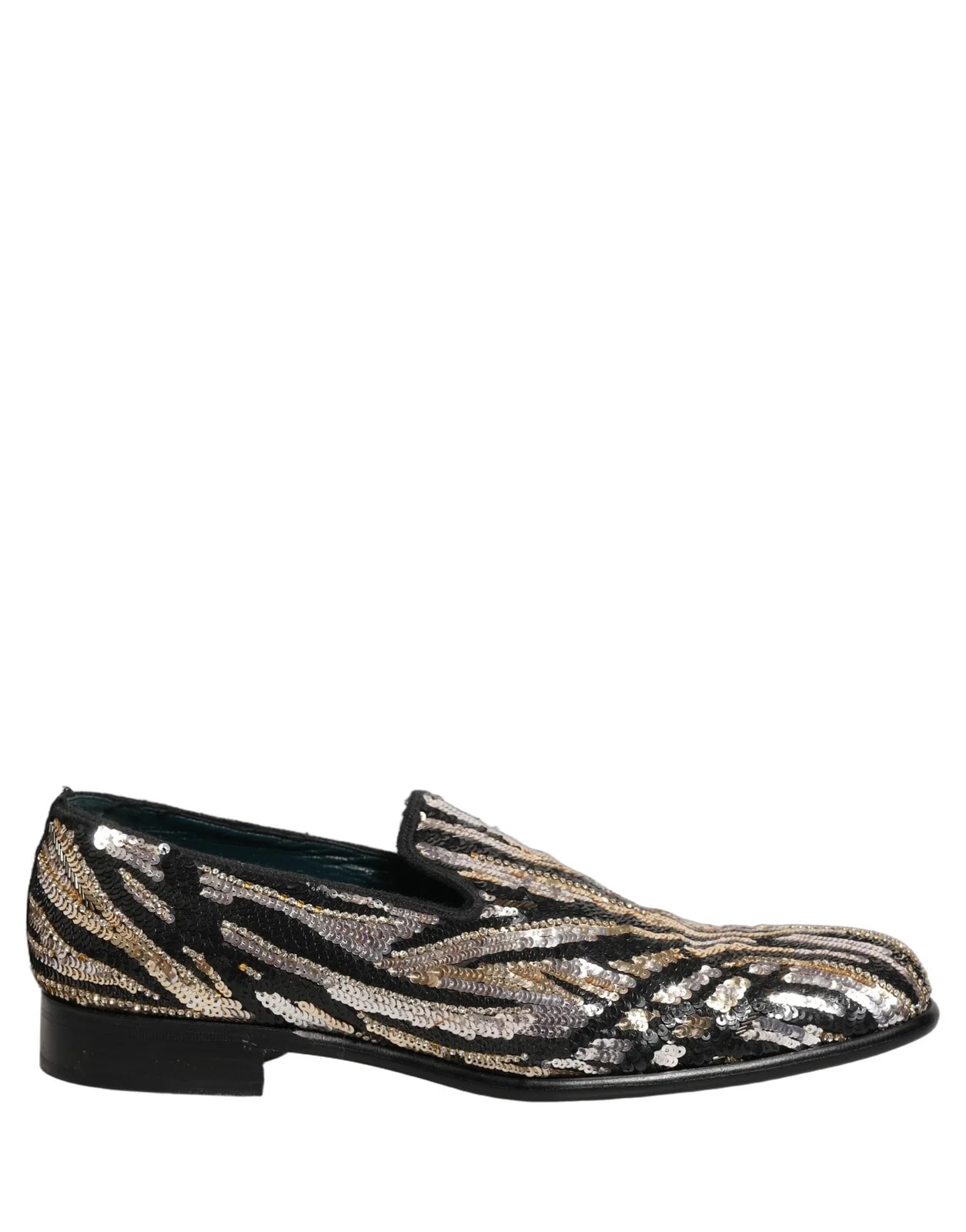 Dolce & Gabbana — Dolce & Gabbana Striped Sequin Embellished — Designer Shoe — resale