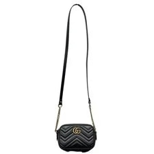 Gucci — Gucci GG Marmont 448065 Quilted Mini Chain Crossbody — Handbag — resale