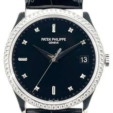 Patek Philippe — Patek Philippe Calatrava 5297G-001 38mm White Gold Black OKW1550 — Watch — resale