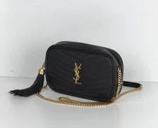 Saint Laurent — Saint Laurent Lou Mini Camera in Grain With Tassel Detail S08 — Handbag — resale