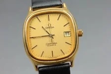 Omega — 【Exc+5】 Omega Seamaster 1342 Push Crown Quartz Gold Dress — Watch — resale