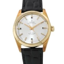 Tudor — Tudor Oyster Prince 7995 / 1 Gold Plated / Leather 34mm Silver Dial #TZW502 — Watch — resale