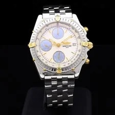 Breitling — Breitling Chronomat Chronograph Steel Gold Mother of Pearl Dial B13050 Serviced — Watch — resale