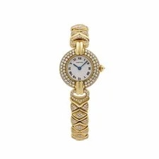 Cartier — Cartier Panthère WJPN0066 '' Yellow Gold White Dial Diamond Bezel Quartz — Watch — resale