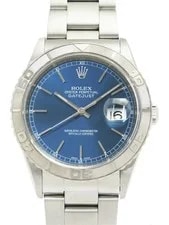 Rolex — Rolex Datejust Thunderbird 16264 36mm Blue Dial Stainless Steel Box Card #T074 — Watch — resale