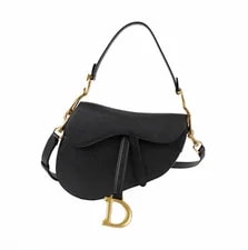 Dior — Dior Saddle Style Medium Grained Flap Logo Detach Strap — Handbag — resale