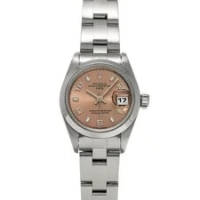 Rolex — Rolex Oyster Perpetual Date 69160 26mm Stainless Steel Pink #WW6728 — Watch — resale