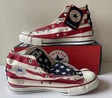 Converse — Converse All Star Stars & Bars US Flag Hi M8437 Made IN USA Sz 10.5, NEW — Sneaker — resale