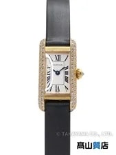 Cartier — Cartier Tank WB300131 / 828006 Yellow Gold / Yellow Gold Leather Diamond #TW3431 — Watch — resale