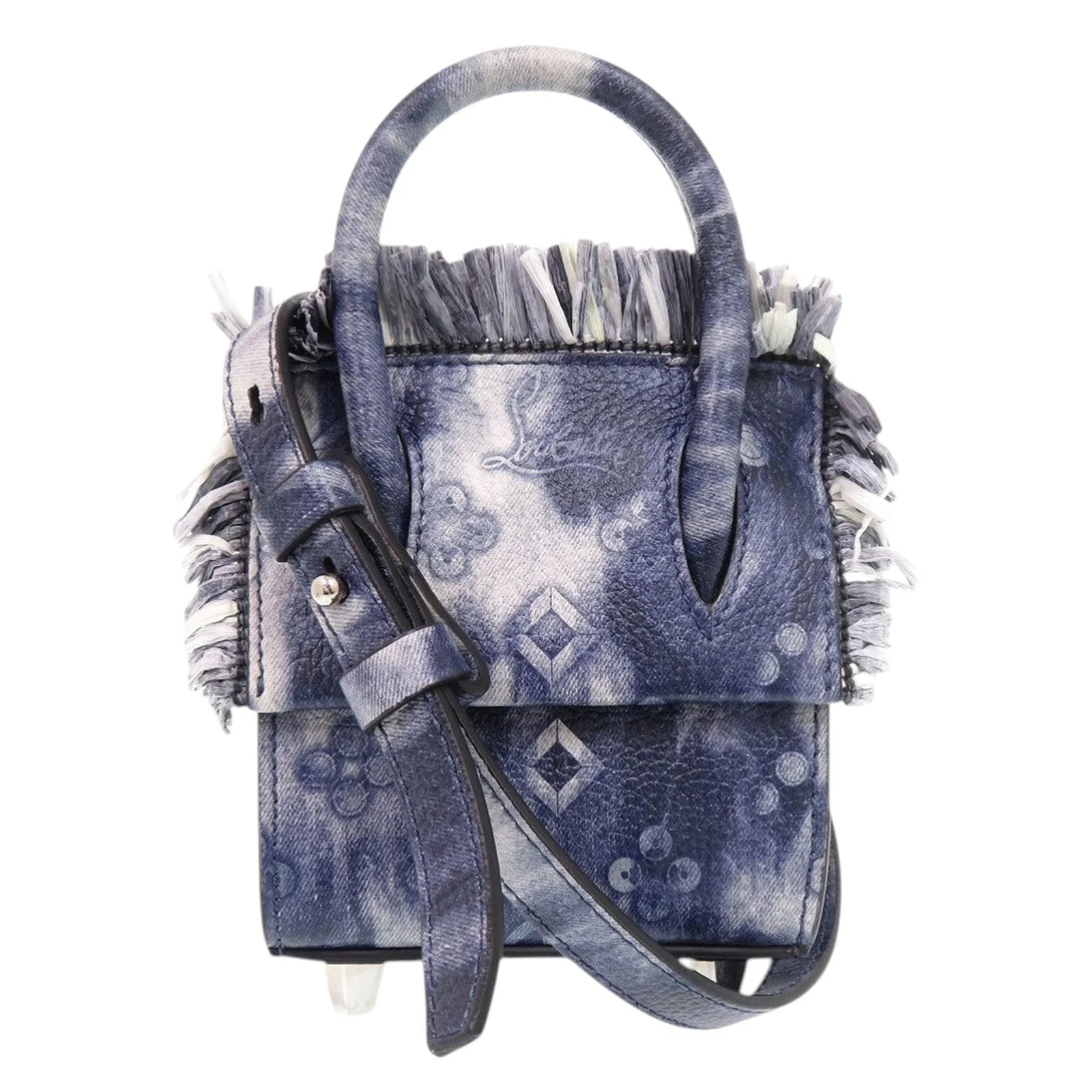 Christian Louboutin — Nano Grained Paloma Fringe Satchel — Handbag — resale