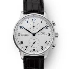 IWC — IWC Portugieser Chronograph IW371446 41mm White Arabic Dial Box & Papers — Watch — resale