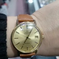 Omega — Omega Genève Automatic Gold Dress - Leather Strap — Watch — resale