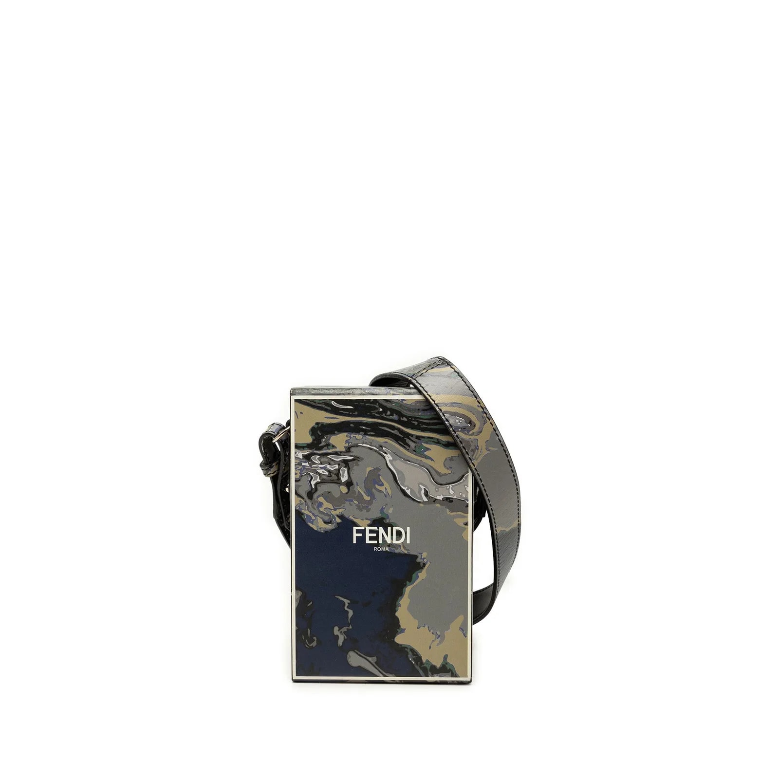 Fendi — Smooth Print Vertical Box Crossbody — Handbag — resale