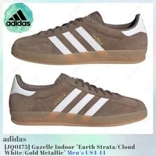 Adidas — Adidas Gazelle Indoor Earth Strata Cloud White Gold Metallic US4-14 — Sneaker — resale