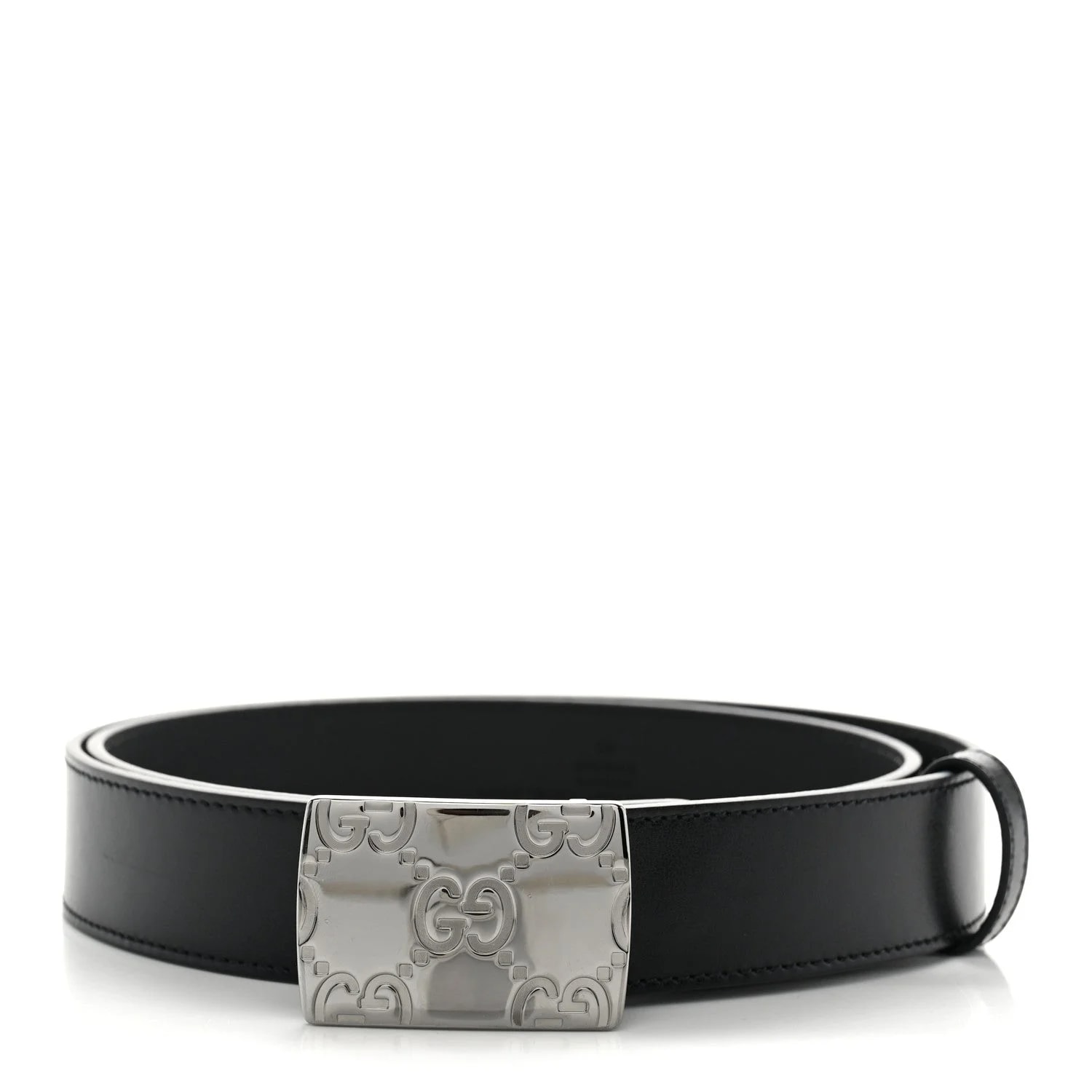 Gucci — Plutone Plaque GG 30mm Belt 90 36 — Accessory — resale