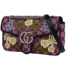 Gucci — Gucci GG Marmont Small GG Pattern Embroidered Flower #BS495 — Handbag — resale