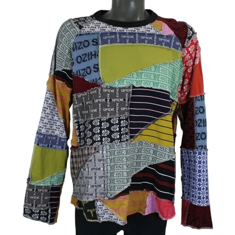 Supreme — Supreme -Color Patchwork Cut & Sew Shirt — streetwear — resale