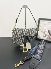 Dior — Dior Saddle Medium Embroidery 3-Way Duty Paid — Handbag — resale