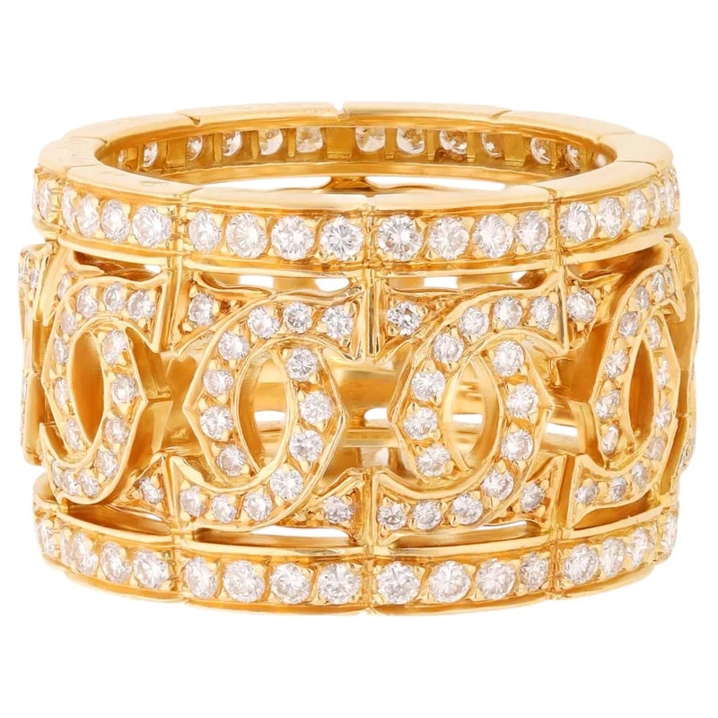 Cartier — Cartier 18K Yellow Gold Entrelaces C Band — Jewelry — resale