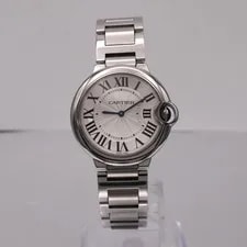 Cartier — Cartier Ballon Bleu 36mm Silver Dial Steel Guilloche Quartz W69011Z4 — Watch — resale