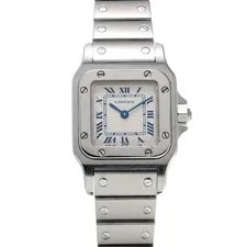 Cartier — Cartier Santosgalbe SM W20017D6 White/Blanc Watches Quartz Ginzo — Watch — resale