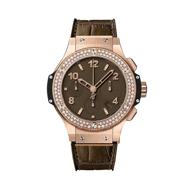 Worldofluxuryus — Hublot Big Bang Chronograph 18K Rose Gold & Diamonds — Watch — resale