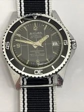 Breitling — Sicura By Breitling Submarine Swiss 23 Jewels Manual Date 400 ATM Divers — Watch — resale
