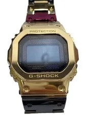 Casio — Casio Solar G Shock Digital Stainless BLK Stainless Gold Purple From Japan — Watch — resale