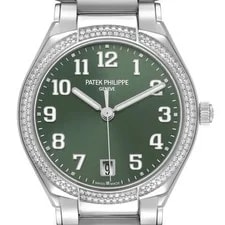 Patek Philippe — Patek Philippe Twenty-4 Steel Green Dial Diamond Bezel 7300/1200A-011 Box Papers — Watch — resale