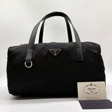 Prada — Prada Mini Boston Triangle Logo — Handbag — resale
