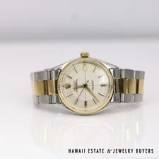 Rolex — Rolex Oyster Perpetual Ref 6565 Two Tone 33mm Chronometer Circa 1958 — Watch — resale