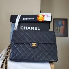 Chanel — Chanel Classic Ca.viar Single Flap 24K Plated Hw — Handbag — resale