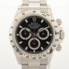 Rolex — Rolex Cosmograph Daytona 116520 SS AT Black Dial 2 Extra Links — Watch — resale