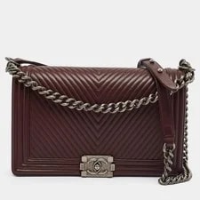 Chanel — Chanel Boy New Medium Chevron Flap — Handbag — resale