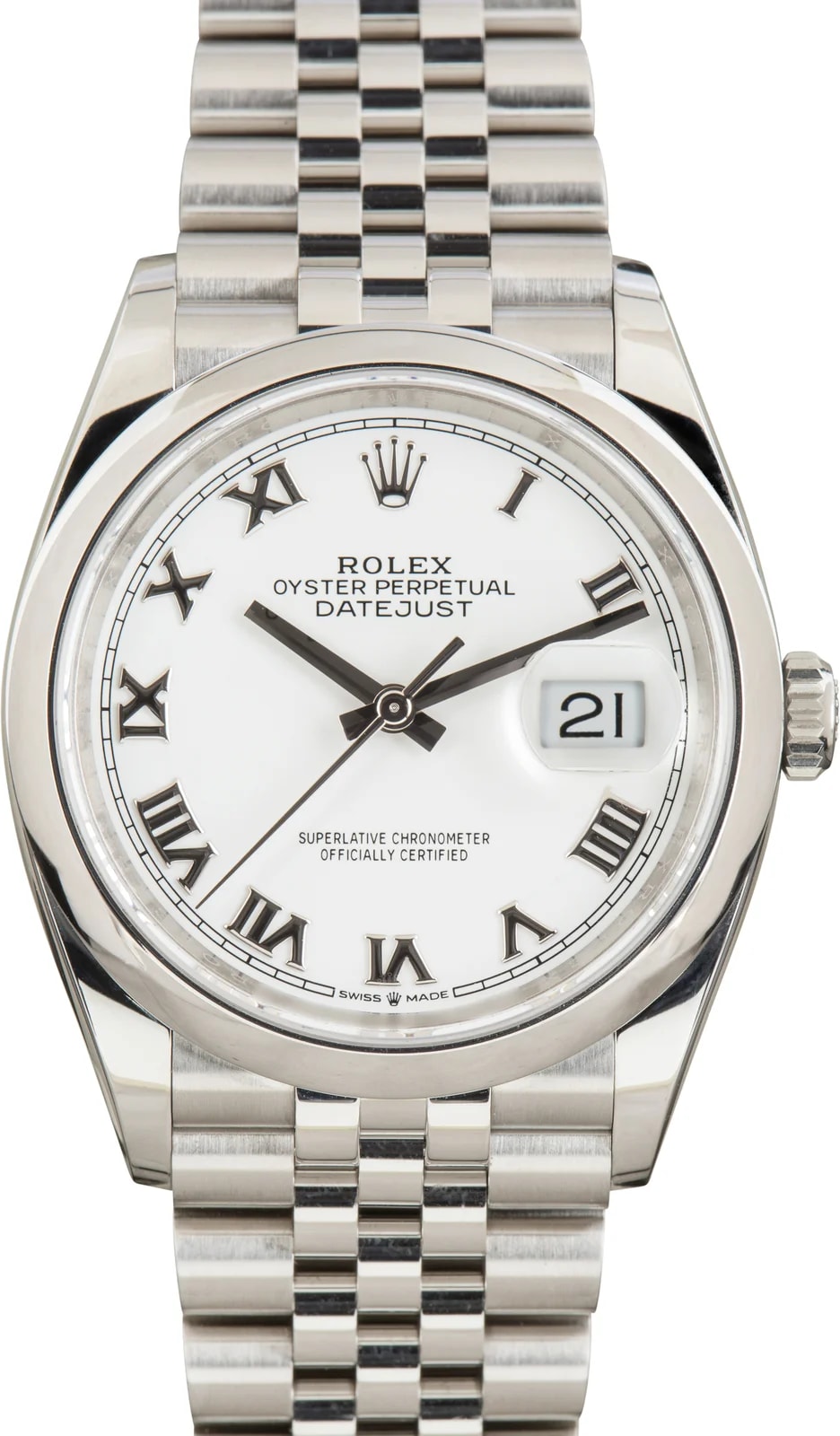 Rolex — Rolex Datejust 36 White Roman Dial Ref 126200 — Watch — resale