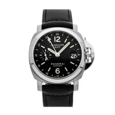 Panerai — Panerai Luminor GMT Steel Auto 40mm Black Dial Strap PAM 244 — Watch — resale