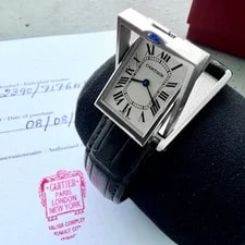 Cartier — 2002 Cartier Basculante 2390 Stainless Steel - Box Papers — Watch — resale